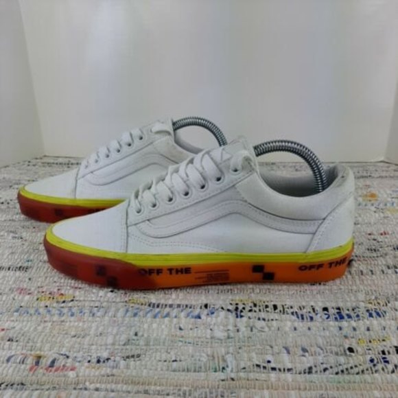 Vans Other - Vans Old Skool “Off The___” White/Yellow/Orange 500714 Men’s Size 8 Women’s 9.5